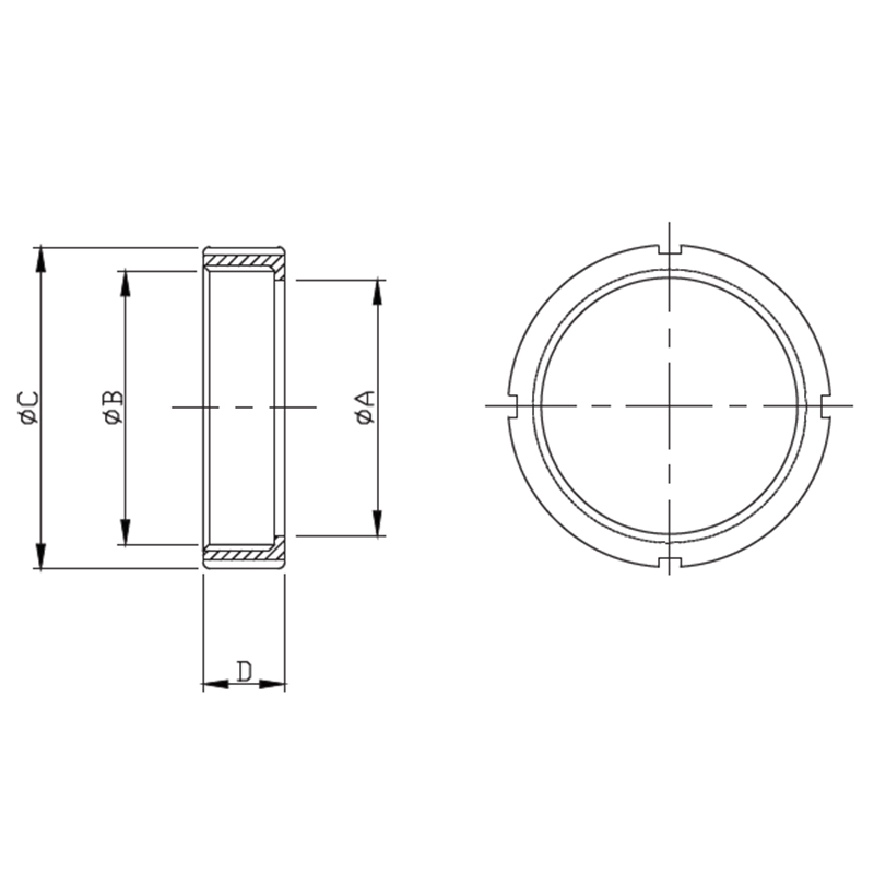 DANSK-13R(SA) Round Slotted Nut