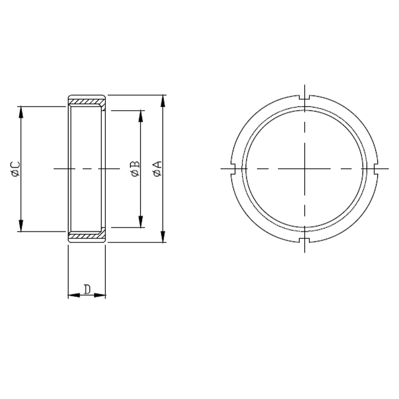 DANSK-13R(SK) Round Slotted Nut